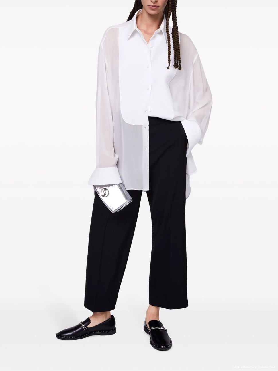 Affordable shirt McCartney Stella S-Wave Women button-up silk 0723
